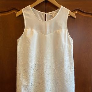 Monteau White Lace Dress